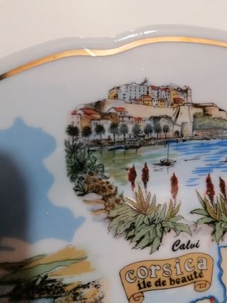 Piatto decorativo porcellana Corsica
