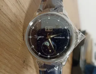 Reloj Sugess Moonphase Esfera Azul