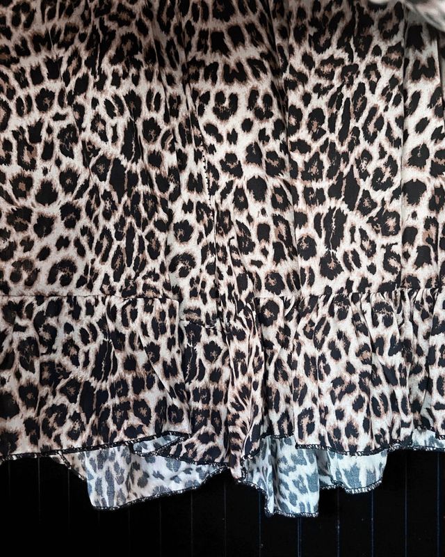 Falda pantalón con estampado de leopardo