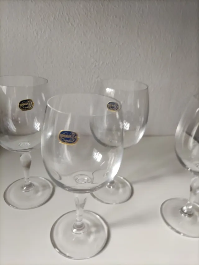 4 Copas Bohemia Cristal Nuevas
