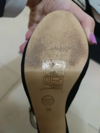 Sandalias fiesta negras Argenta con lazo