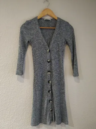 Vestido gris Stradivarius Talla S