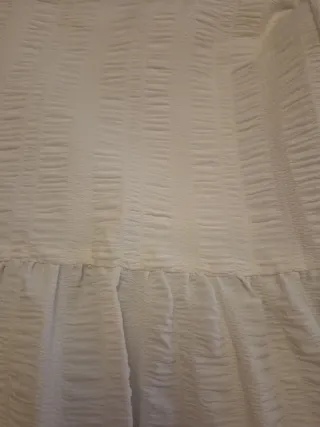 Vestido Zara blanco volantes talla XS