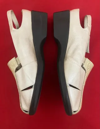 Sandalias Roldán Mujer Beige/Oro