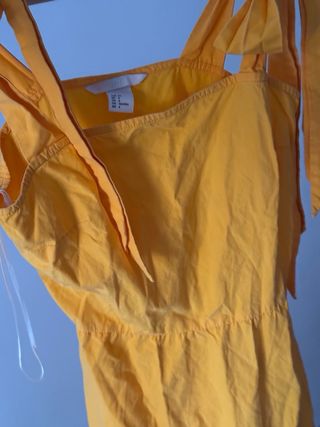 Vestido H&M Naranja Tirantes Lazos