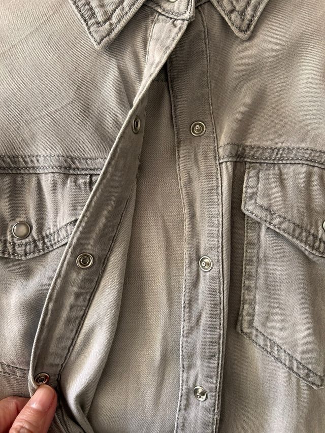 Camisa vaquera Vila gris