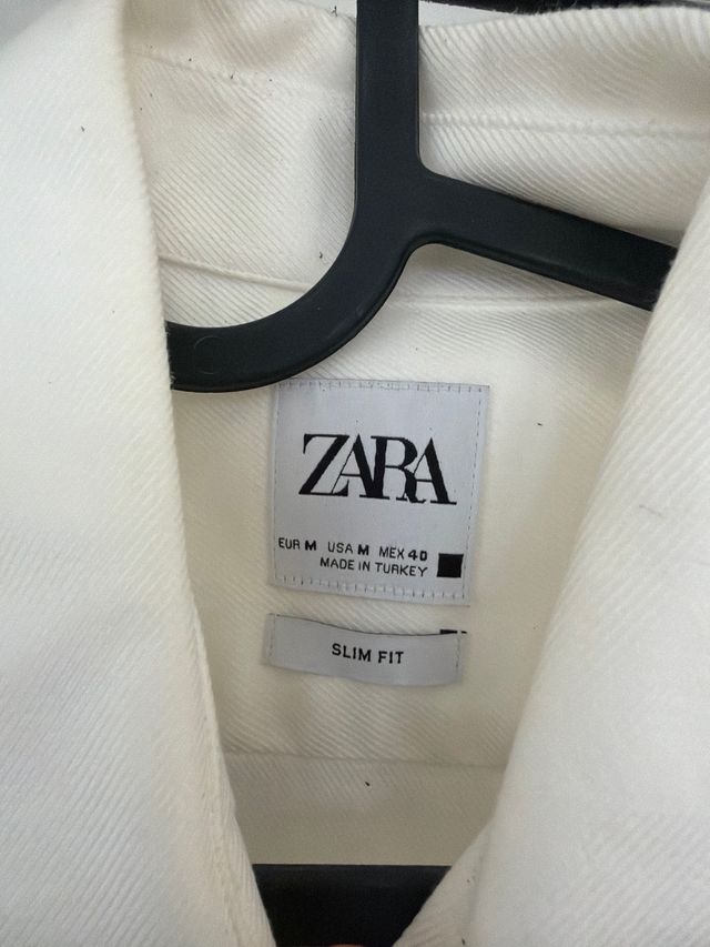 Camisa de vestir Zara blanca