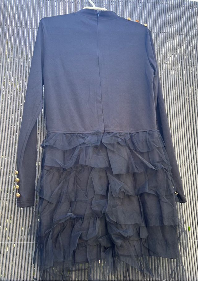 Vestido CHICME negro con detalles dorados