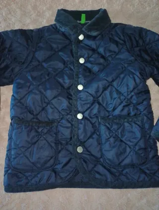 Parka acolchada Benetton azul marino T. 3/4