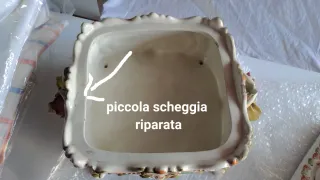 Centrotavola Porcellana Policroma Bassano