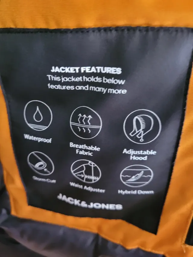 Cazadora Parka Chaqueta Jack & Jones Naranja XL