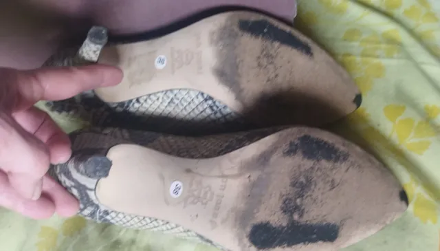 Zapatos tacón efecto serpiente T38