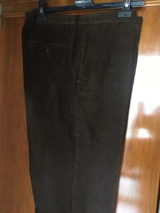 Giacca uomo + pantalone marrone in velluto a coste