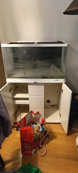 Acuario 120L con mueble esquinas redondas