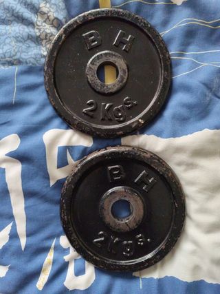 Discos de pesa 2 kg y 1.25 kg