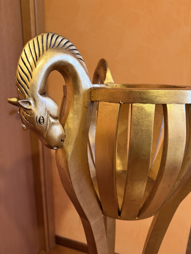 Portavaso Oro Vintage Alto 130cm