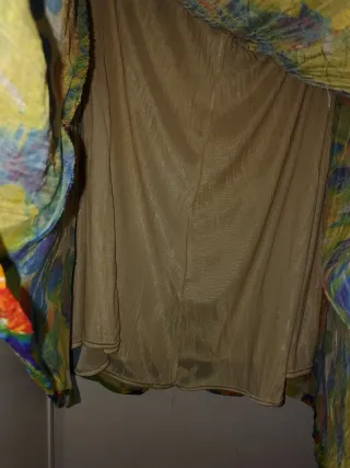 Falda larga estampada multicolor