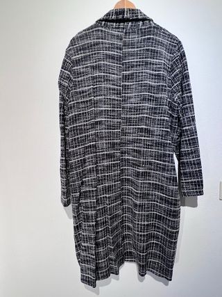 Cappotto leggero grigio e bianco taglia L