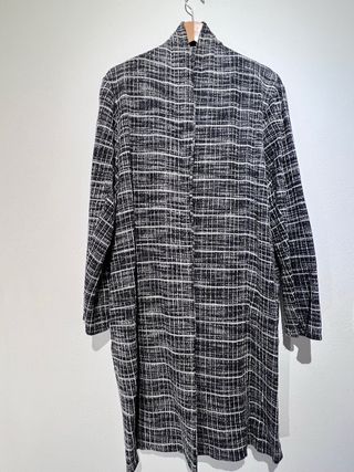 Cappotto leggero grigio e bianco taglia L