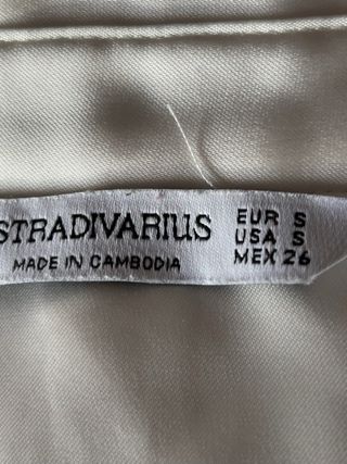 Camisa corta blanca satinada