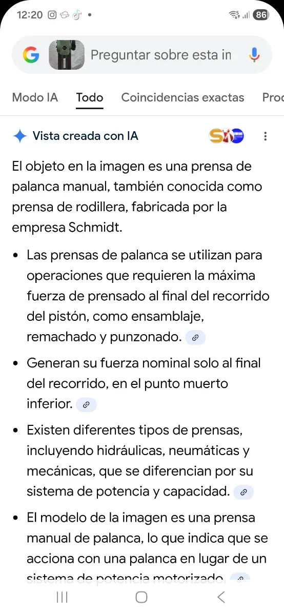 Prensa manual cremallera Schmidt