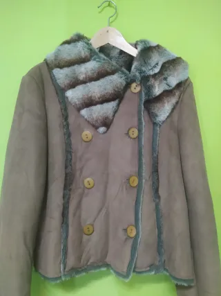 Chaqueta mujer de ante con pelo