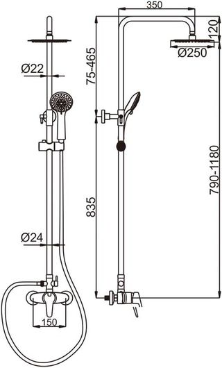 Grifo Ducha Cromado con Mango
