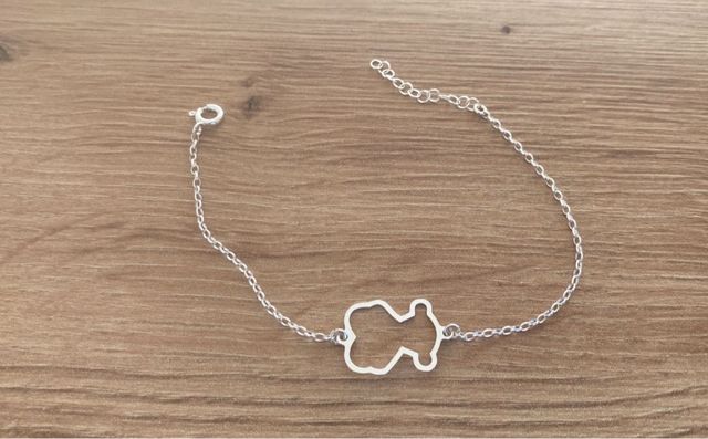 Pulseira Urso Prata 925 Feminina