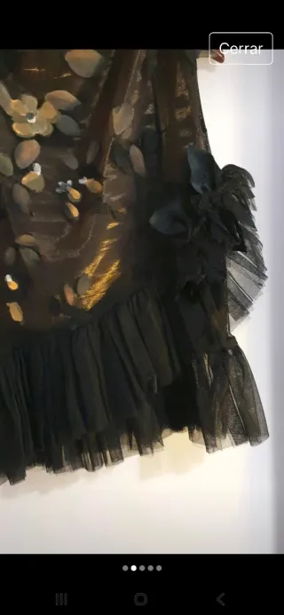Falda tul fiesta negra y dorada