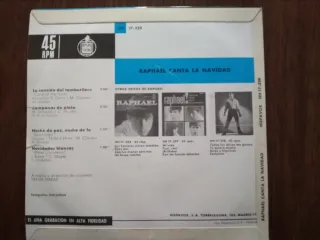 Raphael Canta La Navidad Vinilo Hispavox.