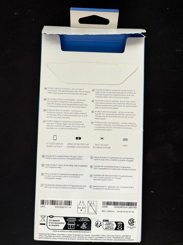 Kindle 11ª Gen 16GB Negro Poco Uso