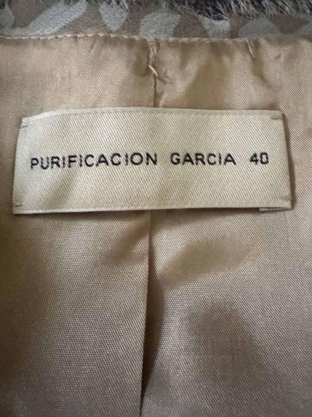 Chaqueta Purificación García Beige Talla M