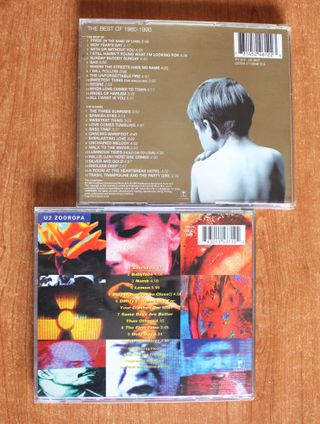 Lote 3 CDs U2: The Best Of 1980-1990 y Zooropa