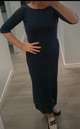 Vestido largo algodón 100% vintage