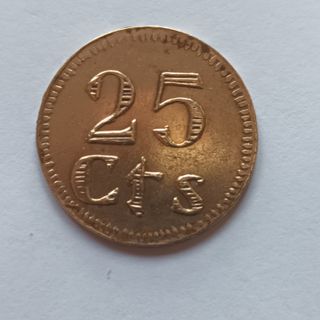 Monedas Ayuntamiento Puebla de Cazalla 25 cts y 10