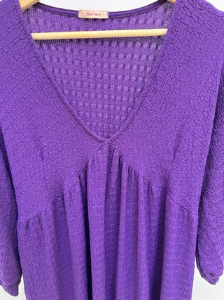 Vestido morado talla única