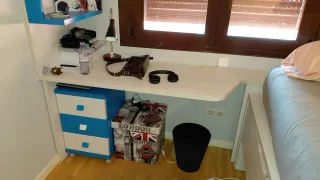 Cama juvenil con cajones y escritorio