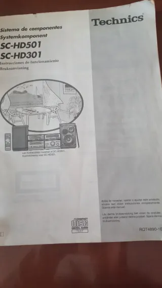 Equipo de música 4 módulos + 2 altavoces