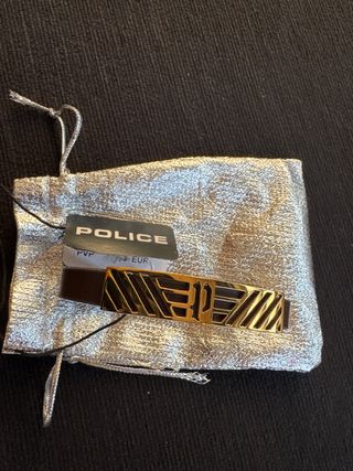 Pulsera Police Dorada y Marrón nueva