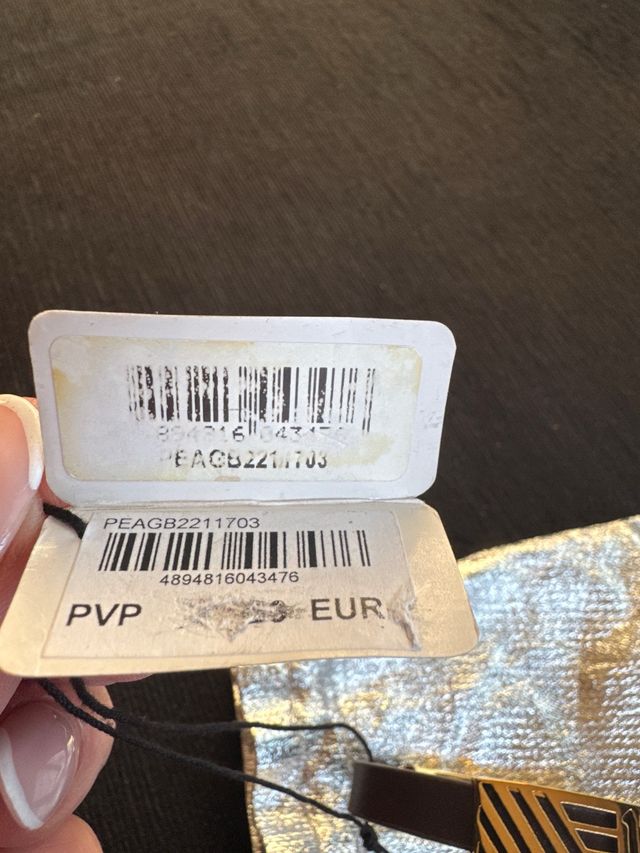 Pulsera Police Dorada y Marrón nueva