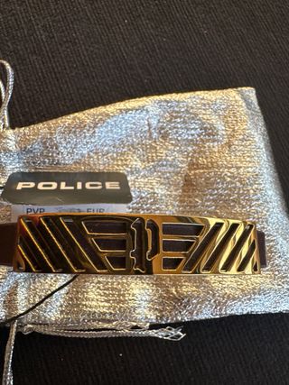 Pulsera Police Dorada y Marrón nueva