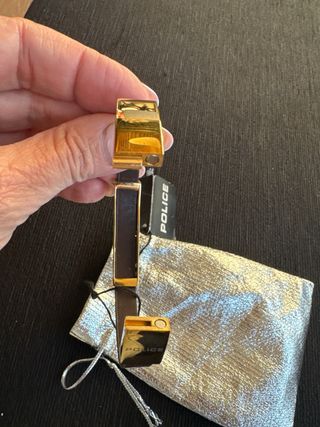 Pulsera Police Dorada y Marrón nueva