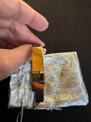Pulsera Police Dorada y Marrón nueva
