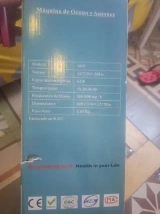 Generador Ozono y Aniones Panch Digital Eden salud