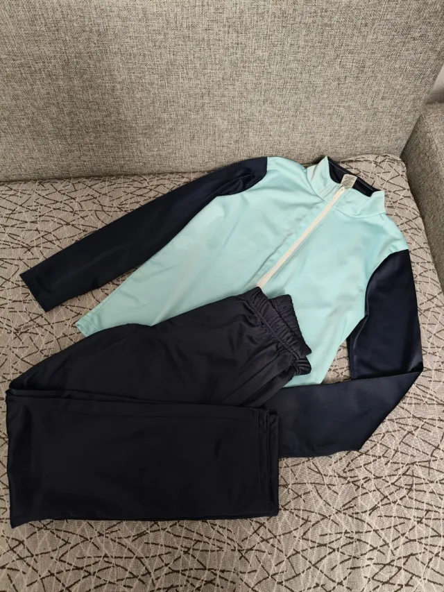 Chándal unisex azul y turquesa