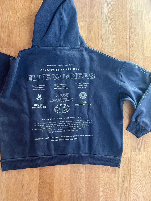 Felpa grigia Pull and Bear