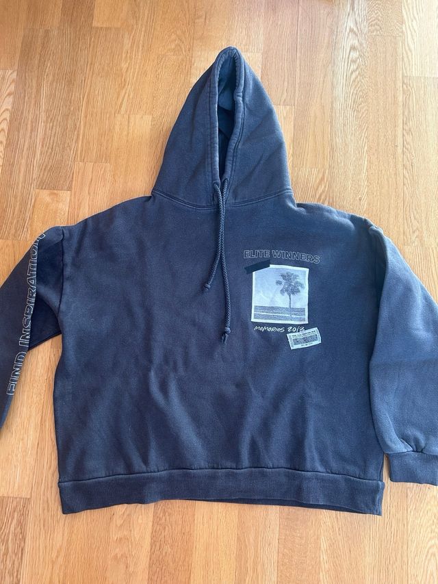 Felpa grigia Pull and Bear