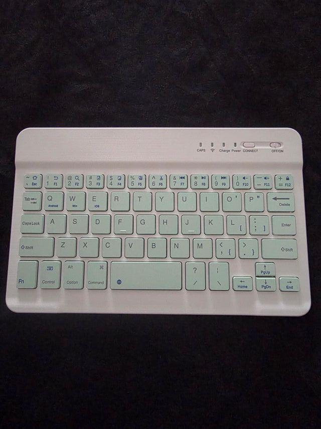 Teclado Mini Slim Bluetooth Blanco/Verde