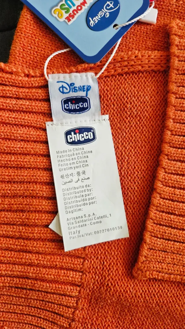 Set bimbo cappellino sciarpa e guanti arancioni