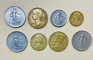 Lote 25 monedas francesas